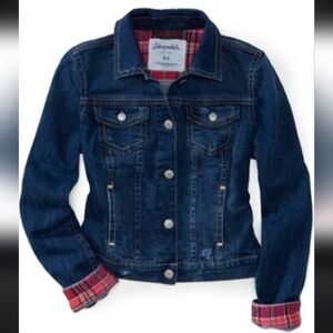 Aeropostale Vintage Eighty- Seven  Jacket with Red Plaid Cuffs
